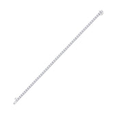 14kt White Gold Womens Round Diamond Statement Tennis Bracelet 5.00 Cttw